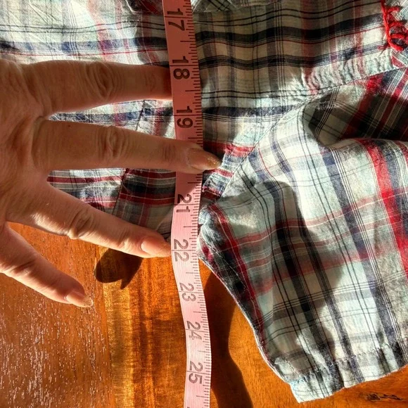 Ariat Women's Cowboy Western Style Plaid Short Sleeve Button up Shirt Size L - Picture 7 of 7